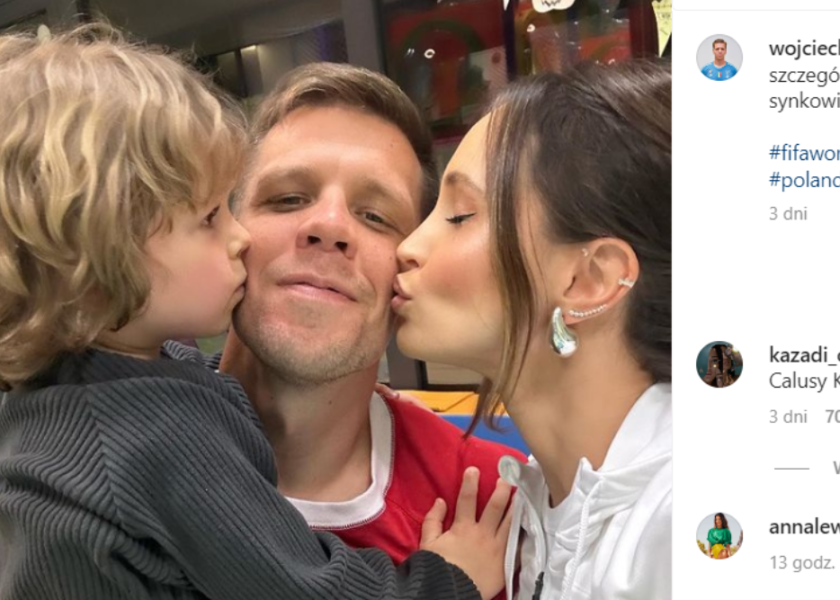 Wojtek Szczęsny pocieszał synka po przegranym meczu. Rozczulający widok